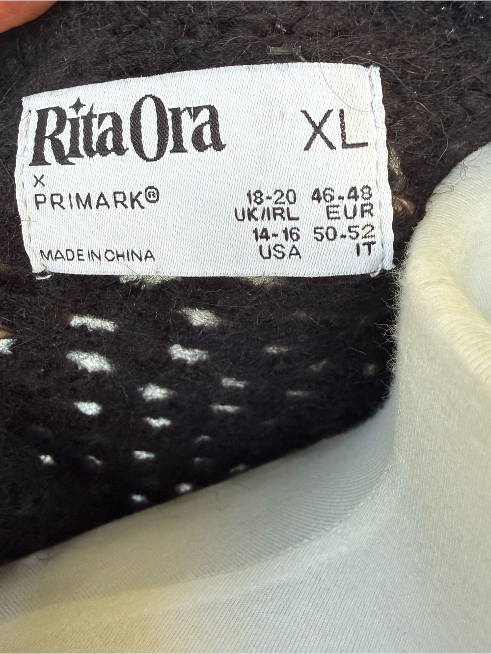 Vintage Irish Wool,Alpacha BlendBlack Open-Knit Crewneck Sweater XL - Picture 13 of 14